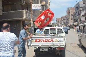 محافظ القليوبيه يشن حملة لإزالة الإشغالات بعزبة السوق بمدينة بنها 