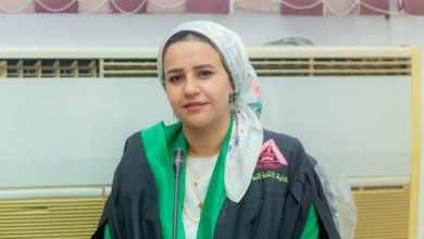 الباحثة شروق هاشم تحصل على الامتياز في التغذية بالطرق التكنولوجية بجامعة بنها