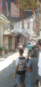 مصرع شخصين في حريق مطعم "فول وطعمية" بقها