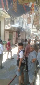 مصرع شخصين في حريق مطعم "فول وطعمية" بقها