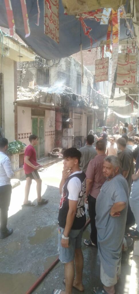 مصرع شخصين في حريق مطعم "فول وطعمية" بقها