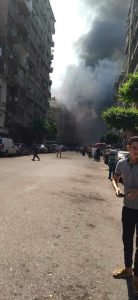 نشوب حريق في مبنى وزارة الأوقاف بالقاهرة - صور