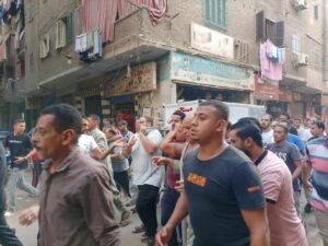 تشييع جنازة طفل لقي مصرعه برصاصة طائشة خلال اثاث عروس بالقليوبية