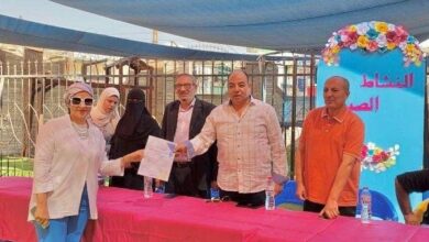 شبان  بنها  تكرم فريق النشاط بالمجمع