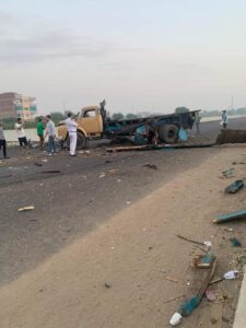 أول صور من موقع مصرع وإصابة 25 شخص في حادث تصادم بالقليوبية في بنها