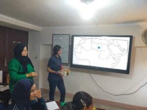 بإستخدام الخرائط الصماء .. شبان بنها تفعل نشاط تعليمي للطلاب