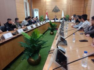 رئيس جامعة بنها يلتقي بالطلاب الوافدين الفلسطينيين