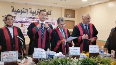 بحضور نخبة من العلماء مناقشة رسالة ماجستير بقسم الإعلام التربوي بنوعية المنصورة