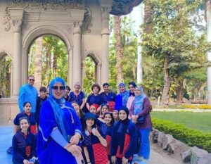 طلاب شبان بنها في زيارة لقصر محمد علي 