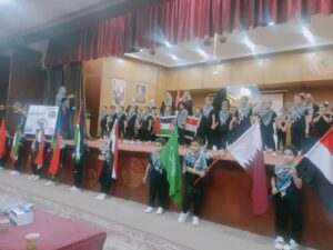 احتفالية للتضامن مع الأشقاء الفلسطنيين بشبان بنها