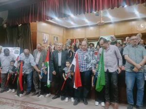 احتفالية للتضامن مع الأشقاء الفلسطنيين بشبان بنها