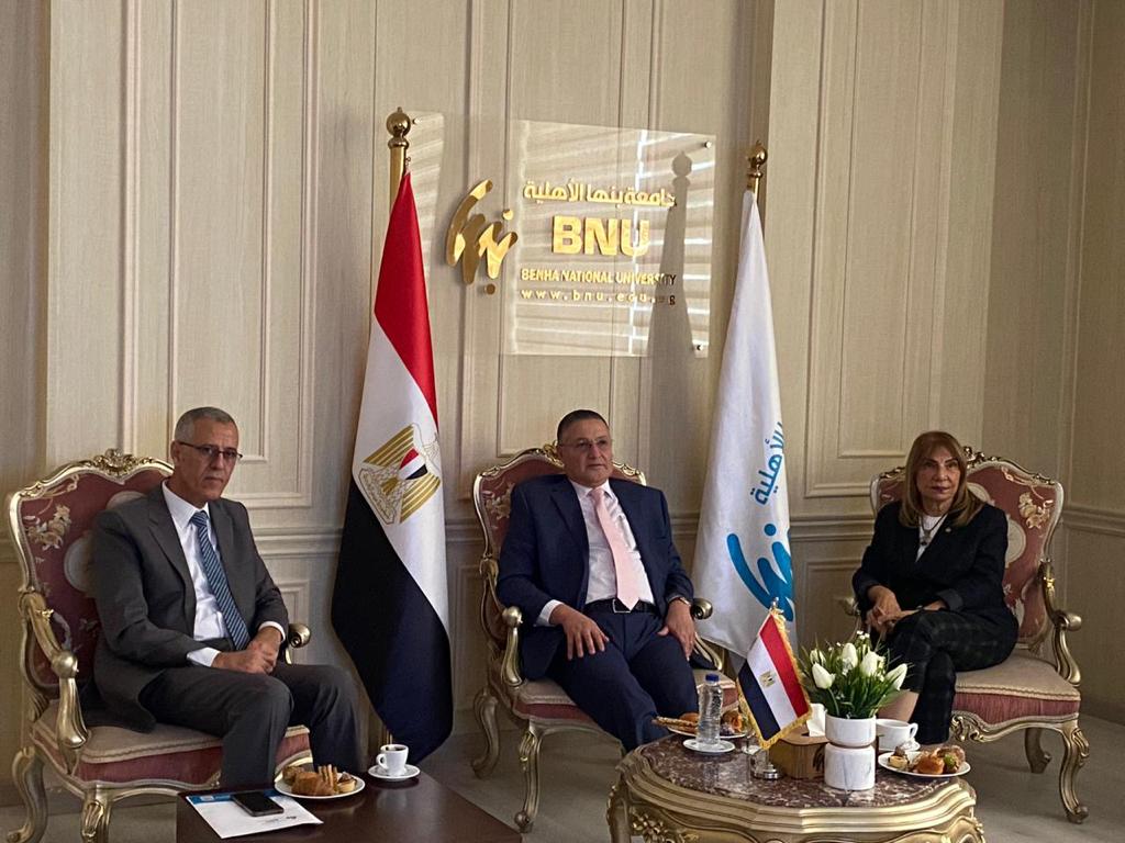 جامعة بنها الأهلية تستقبل أمين مجلس الجامعات الأهلية