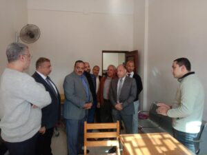 نائب رئيس جامعة بنها يتفقد تجهيزات كلية التربية الرياضية لامتحانات الفصل الدراسي الأول