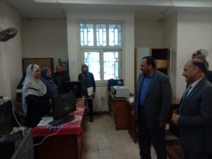 نائب رئيس جامعة بنها يتفقد تجهيزات كلية التربية الرياضية لامتحانات الفصل الدراسي الأول