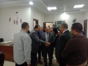 نائب رئيس جامعة بنها يتفقد تجهيزات كلية التربية الرياضية لامتحانات الفصل الدراسي الأول