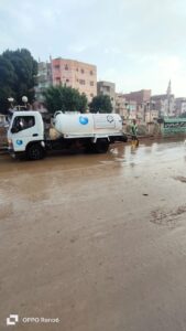 انتشار معدات مياه القليوبية لرفع تجمعات مياه الأمطار