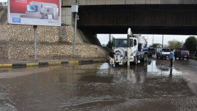 انتشار معدات مياه القليوبية لرفع تجمعات مياه الأمطار