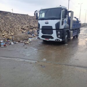 انتشار معدات مياه القليوبية لرفع تجمعات مياه الأمطار