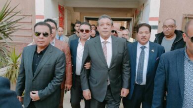 حازم عمر يصل بنها للمرور على لجان الانتخابات الرئاسية