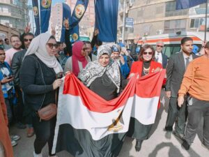 مسيرة حاشدة لدعوة المواطنين للنزول والتصويت في انتخابات الرئاسة ببنها