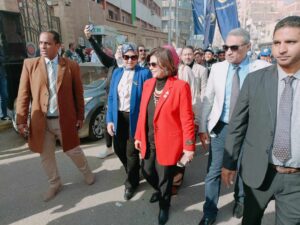 مسيرة حاشدة لدعوة المواطنين للنزول والتصويت في انتخابات الرئاسة ببنها