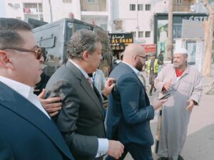 حازم عمر يصل بنها للمرور على لجان الانتخابات الرئاسية