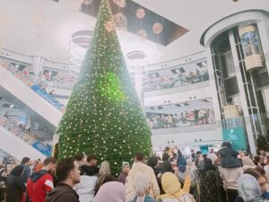 بشجرة كريسماس ضخمة .. مواطني القليوبية يحتفلون باستقبال العام الجديد (صور)