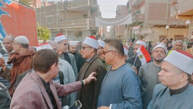 مسيرة حاشدة بقرى طوخ .. والمشاركون نصنع مستقبل بلادنا ونضرب المثل في الممارسة الديمقراطية