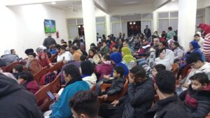 إقبال المشجعين على مراكز شباب القليوبية لمشاهدة مباراة المنتخب الوطني