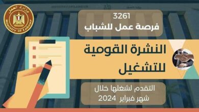 القوى العاملة بالقليوبية تعلن عن توفير 382 فرصة عمل شاغرة