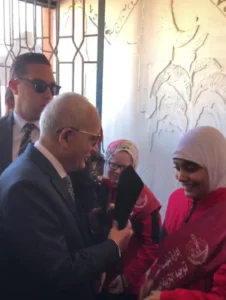 وزير التعليم يتفقد مدرسة النور للمكفوفين في مدينة بنها