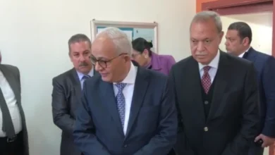وزير التعليم يتفقد مدرسة النور للمكفوفين في مدينة بنها