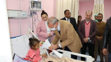 محافظ القليوبية يطمئن على 3 مرضى من أطفال غزة بمستشفى القناطر الخيرية المركزي محافظ القليوبية يطمئن على 3 مرضى من أطفال غزة بمستشفى القناطر الخيرية المركزي