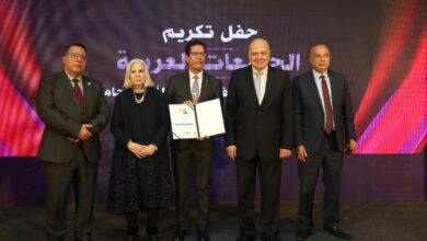 وزير التعليم العالى يكرم جامعة بنها لتقدمها في التصنيف العربي للجامعات