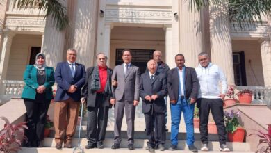 رئيس جامعة بنها يستقبل الموسيقار هاني شنودة والملحن فاروق سلامة