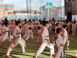 اختبارات فريق الكاراتية علي ملاعب الشبان