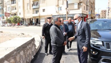 محافظ القليوبيه يتفقد أعمال تطوير ورصف طريق ابو حشيش بمدينه بنها