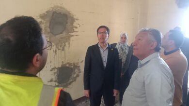رئيس جامعة بنها يتفقد أعمال تجديد وتطوير مبني قسم وقاية النبات بكلية الزراعة