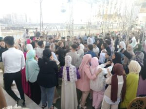 عقد قران لاعبي فريق التايكوندو داخل مركز شباب المنشية الجديدة بشبرا الخيمة