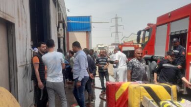 السيطرة على حريق في مخازن أغذية وبلايستك بالخانكة السيطرة على حريق في مخازن أغذية وبلايستك بالخانكة