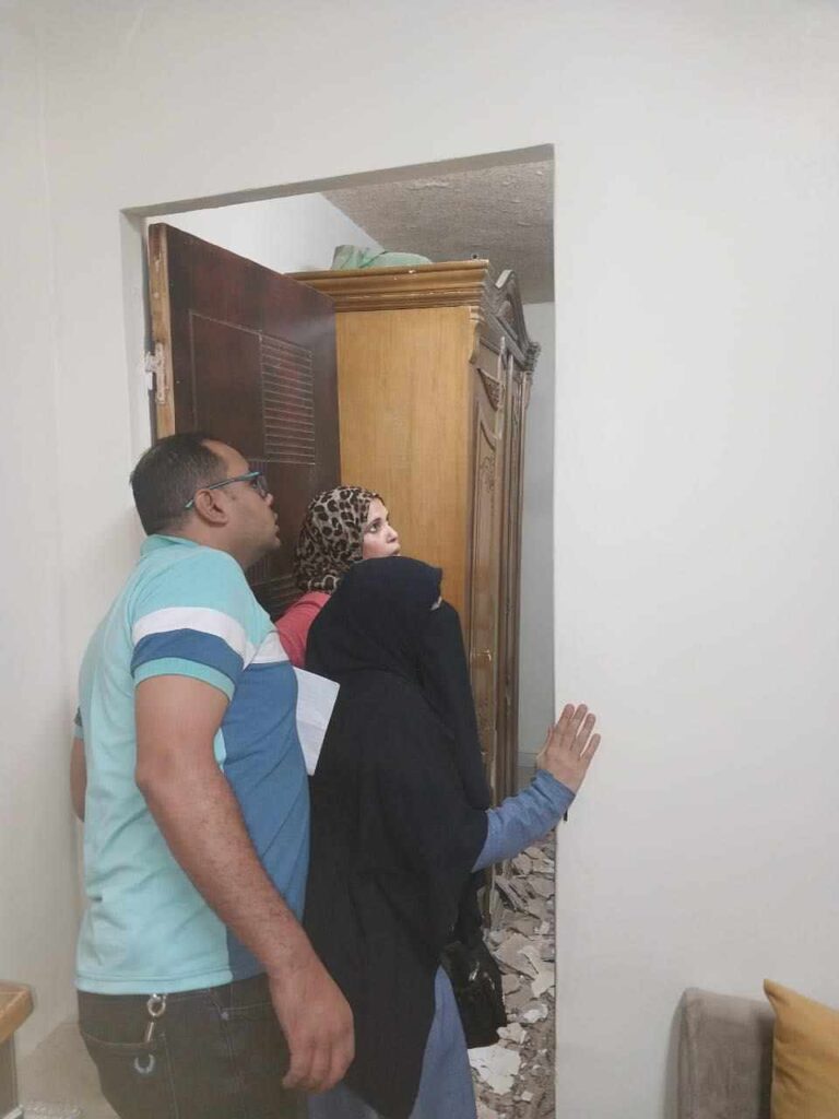 سقوط حائط على عقار مجاور بشبرا الخيمة وإصابة شخصين
