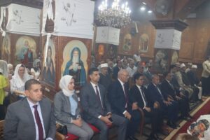 محافظ القليوبية يشهد قداس عيد القيامة المجيد بكنيسة العذراء ببنها