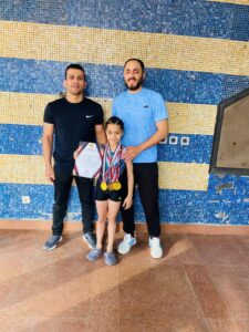 فرشات جمباز الشبان علي منصات التتويج