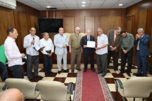 تكريم المتميزين في احتفال مياه القليوبية بعيد العمال