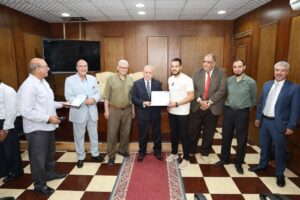 تكريم المتميزين في احتفال مياه القليوبية بعيد العمال