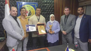 حزب حماة الوطن يكرم «أحمد قاسم» بطل إفريقيا لبطولة كمال الأجسام في احتفالية كبرى بطوخ