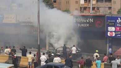 السيطرة على حريق بسيارة ملاكي بشارع الكورنيش بمدينة شبرا الخيمة السيطرة على حريق بسيارة ملاكي بشارع الكورنيش بمدينة شبرا الخيمة