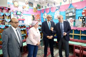 وزير التربية والتعليم يتفقد مدارس ابن خلدون الابتدائية والشيماء الثانوية بنات ببنها
