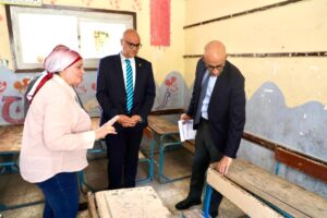 وزير التربية والتعليم يتفقد مدارس ابن خلدون الابتدائية والشيماء الثانوية بنات ببنها