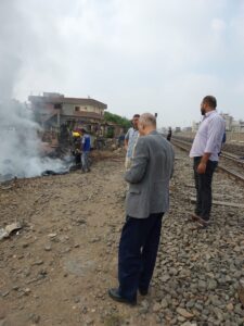 نشوب حريق بمخزن للكاوتش بميت حلفا بقليوب